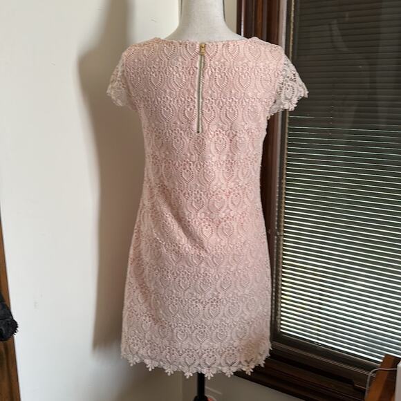 Cynthia Steffe | Reese Cap Sleeve Lace Shift Dress Size 2 - Picture 5 of 15